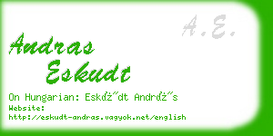andras eskudt business card